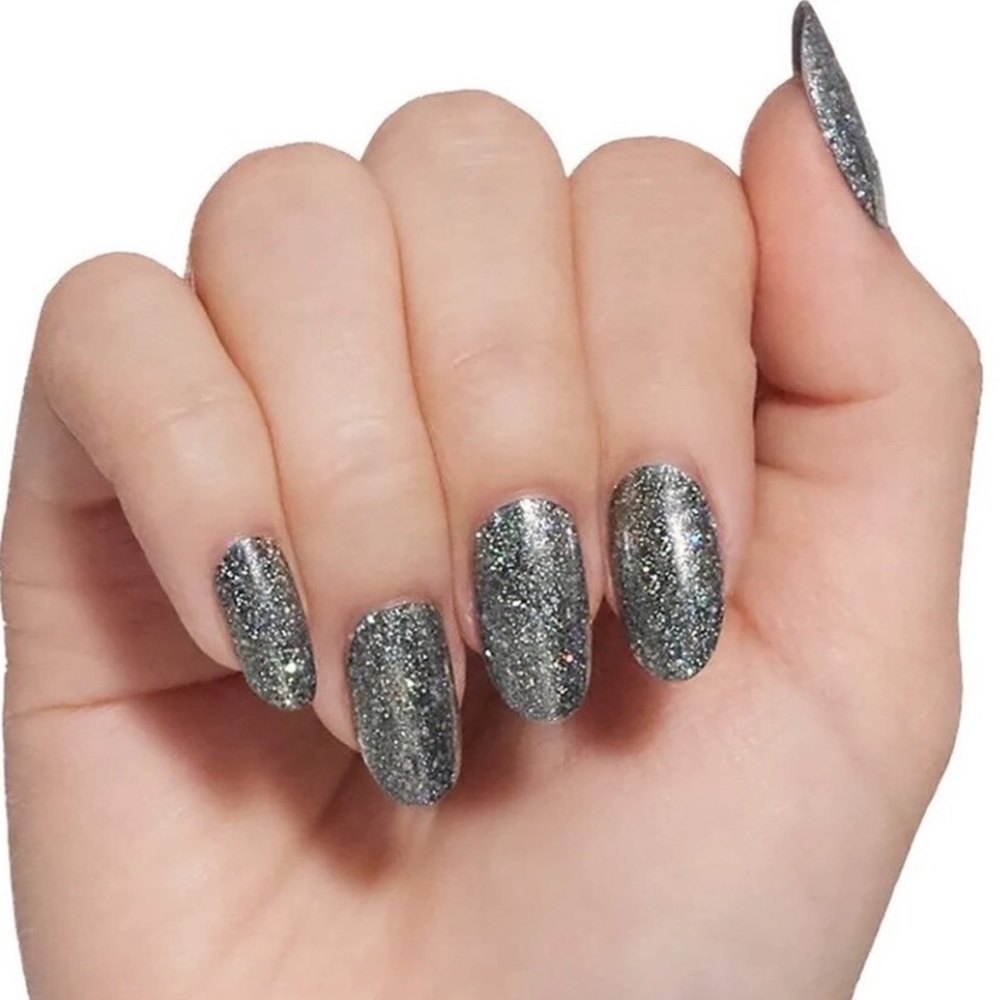 Color Street Light Year Holographic And Gunmetal Gray Glitter Nail Strips
